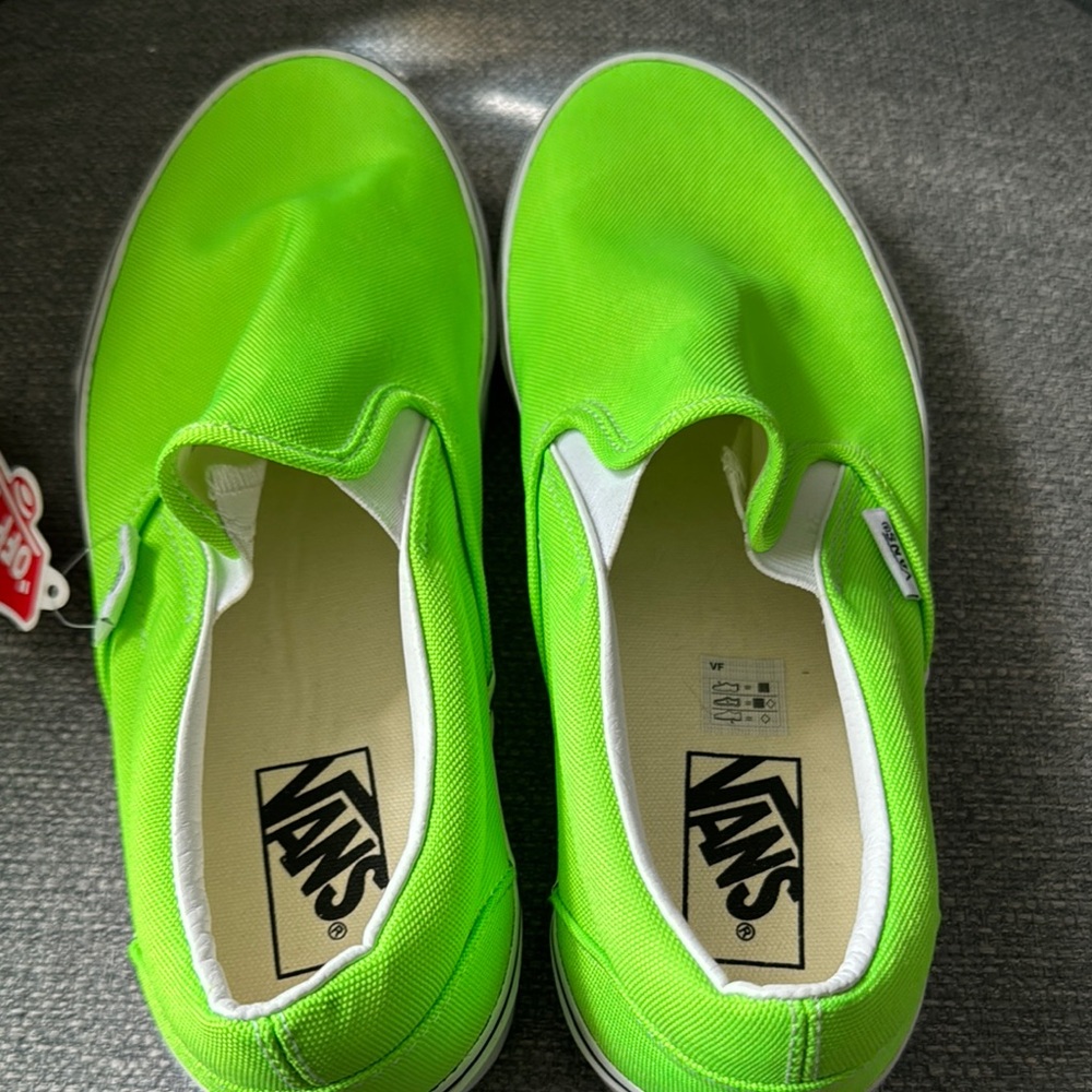 Vans Green Slip-On Loafers with Elastic Panels - Picture 3 of 4